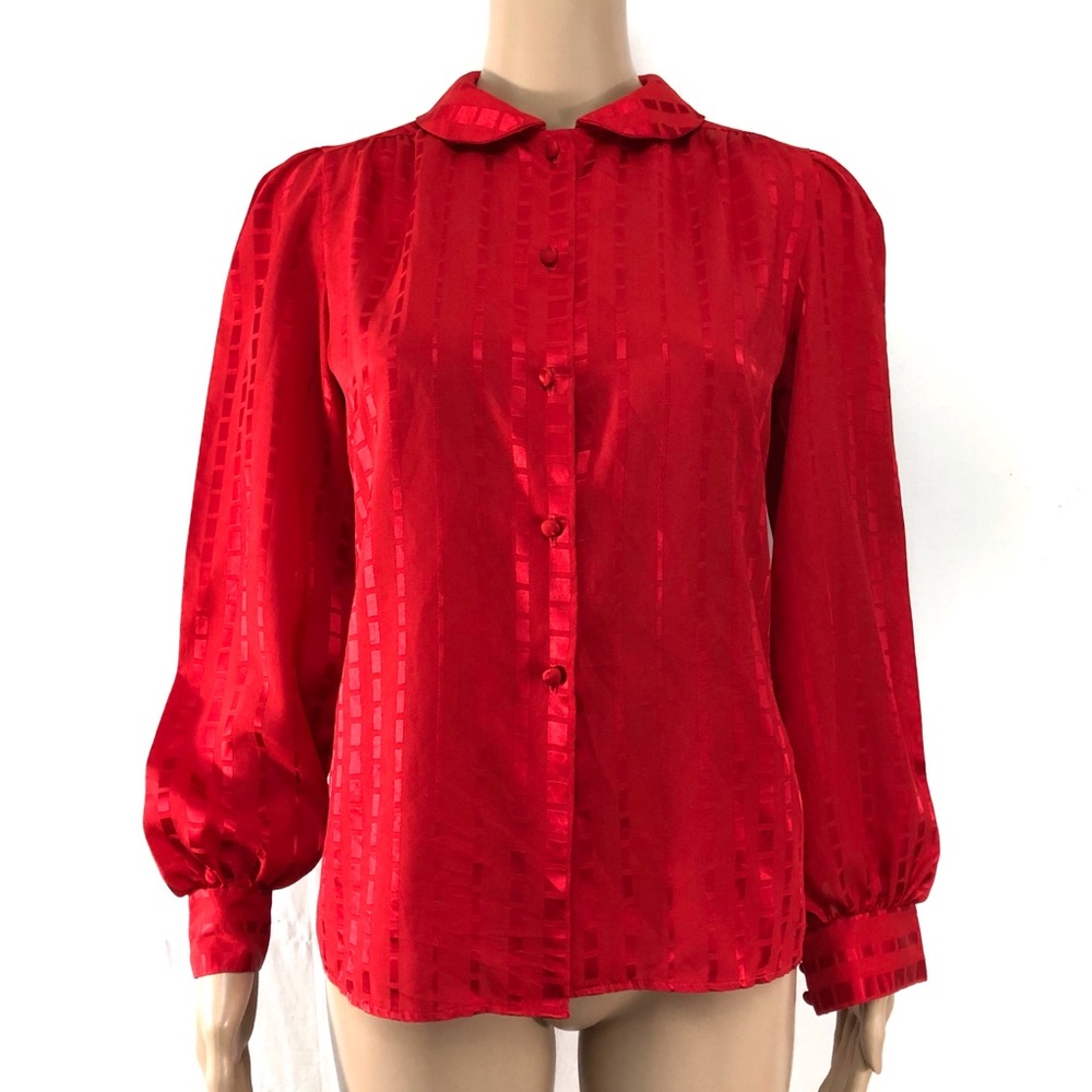 Underground S.F. Women’s Blouse sz S /10 Red Silky